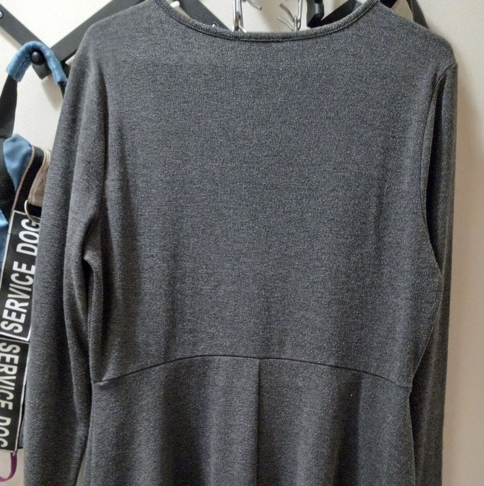 🖤 Forever 21 Grey Long Sleeve Skater Dress